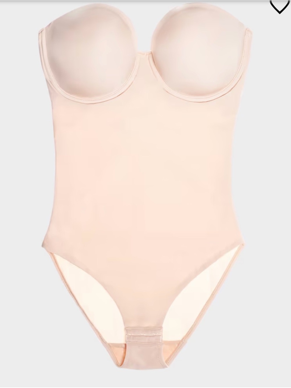 Wacoal Women Nude Solid Red Carpet Strapless Bodysuit Shapewear Size 34D NWT